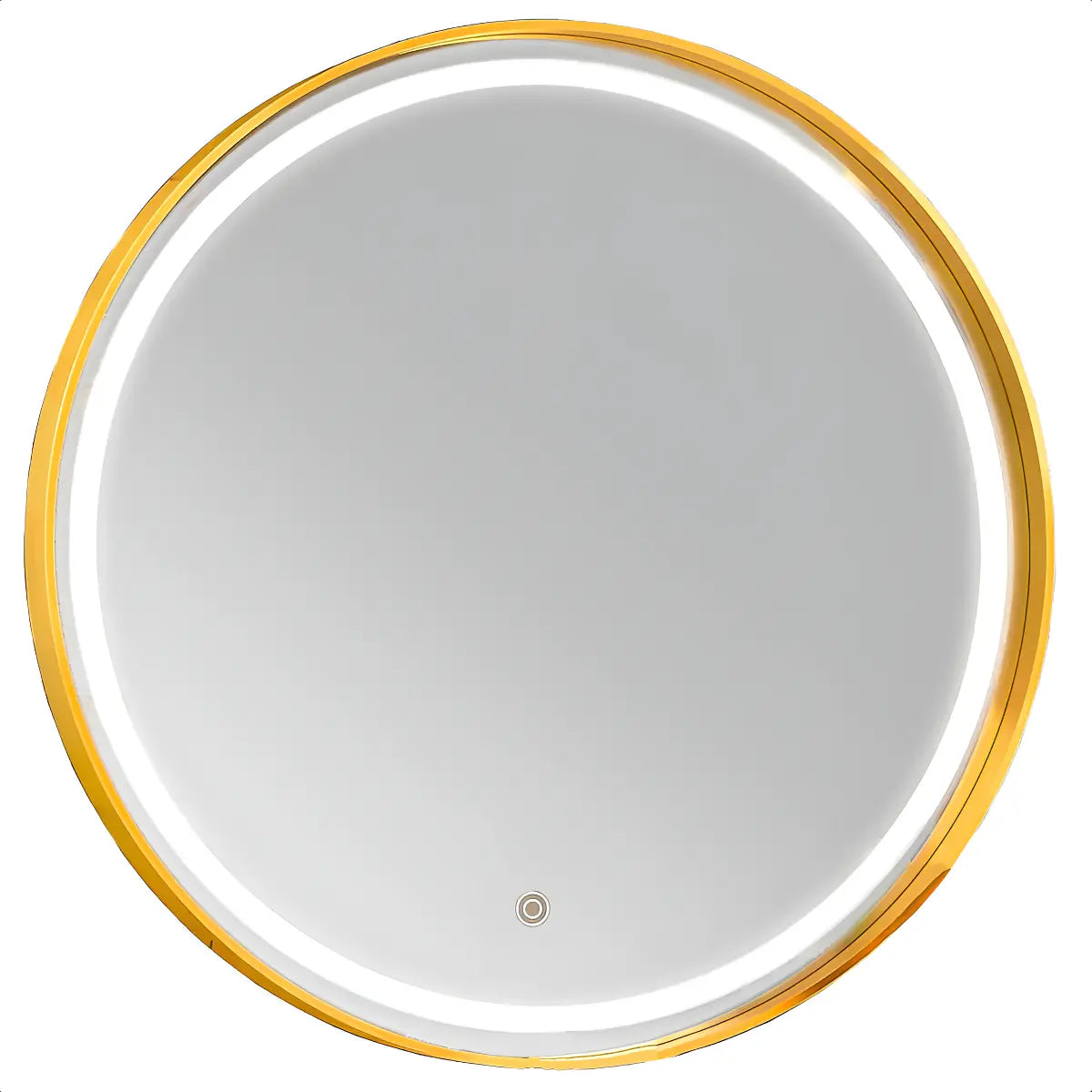 Espejo Circular Dorado con Luz LED dorado