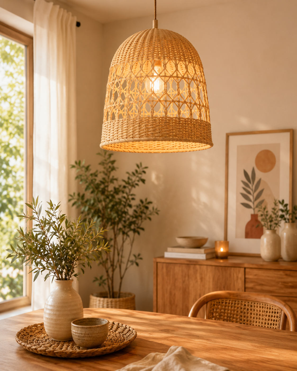 Lámpara Colgante Rattan Bali