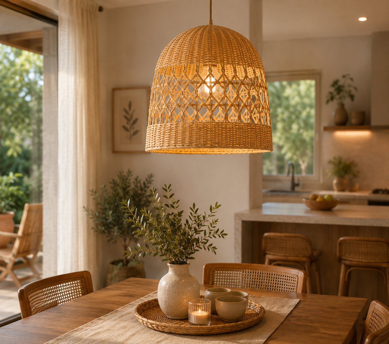 Lámpara Colgante Rattan Bali