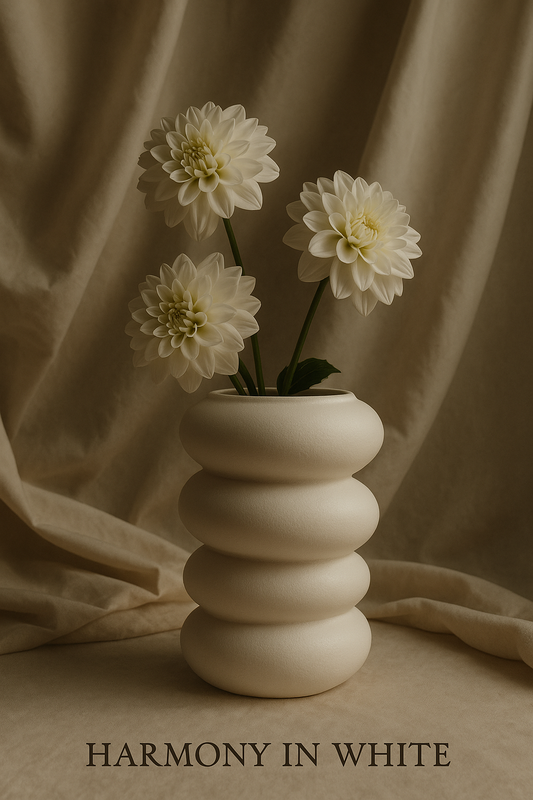 Jarron Cerámica Harmony In White