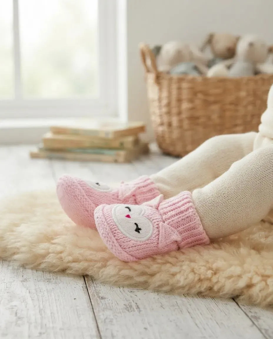 Zapatitos De Bebé Crochet rosado