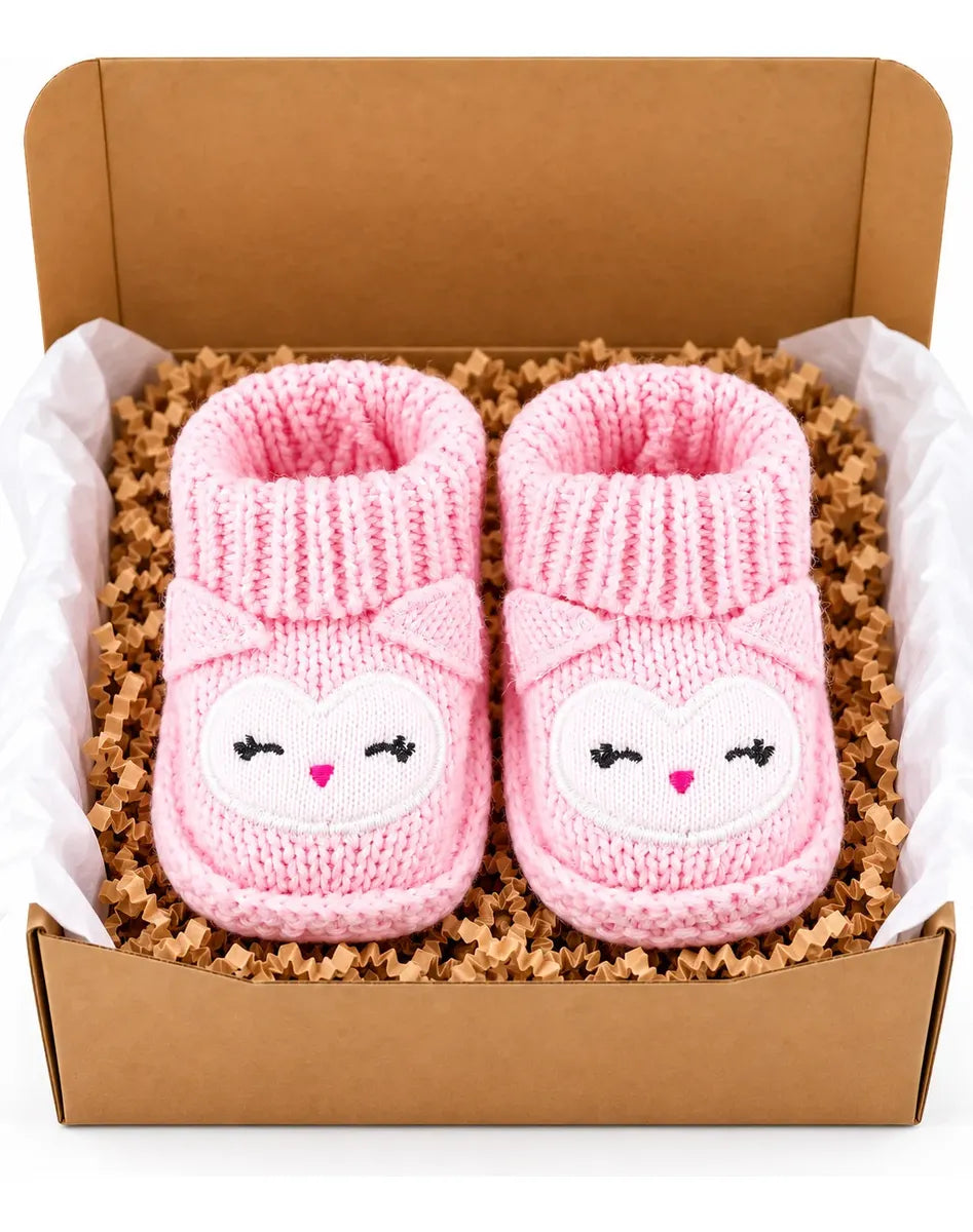 Zapatitos De Bebé Crochet rosado