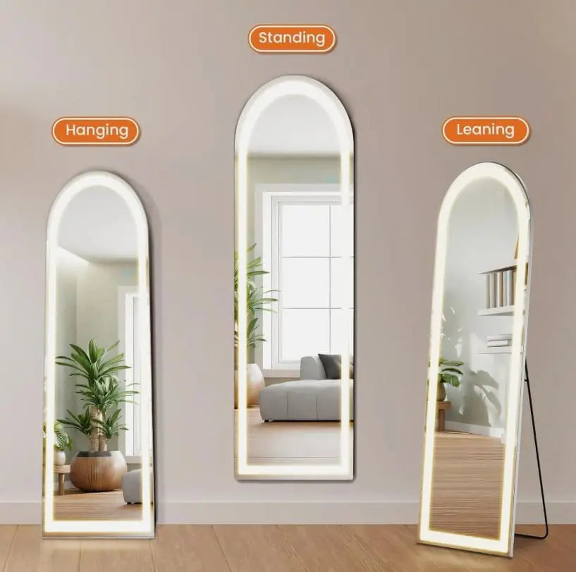 Espejo Aura LED – Pedestal 160 × 50 cm