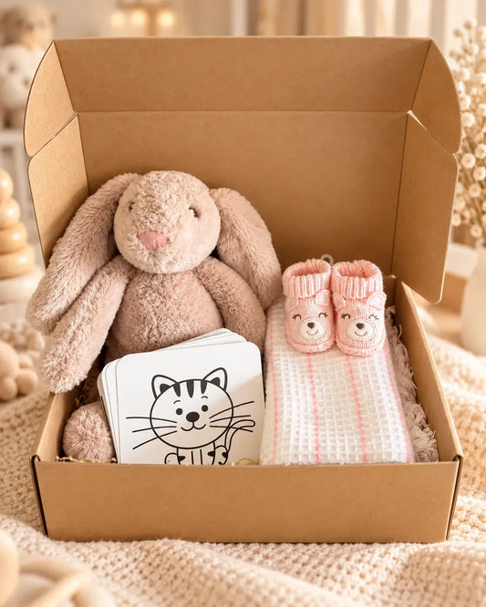 Set de Regalo para Recién Nacido Conejo orejas largas Rosa