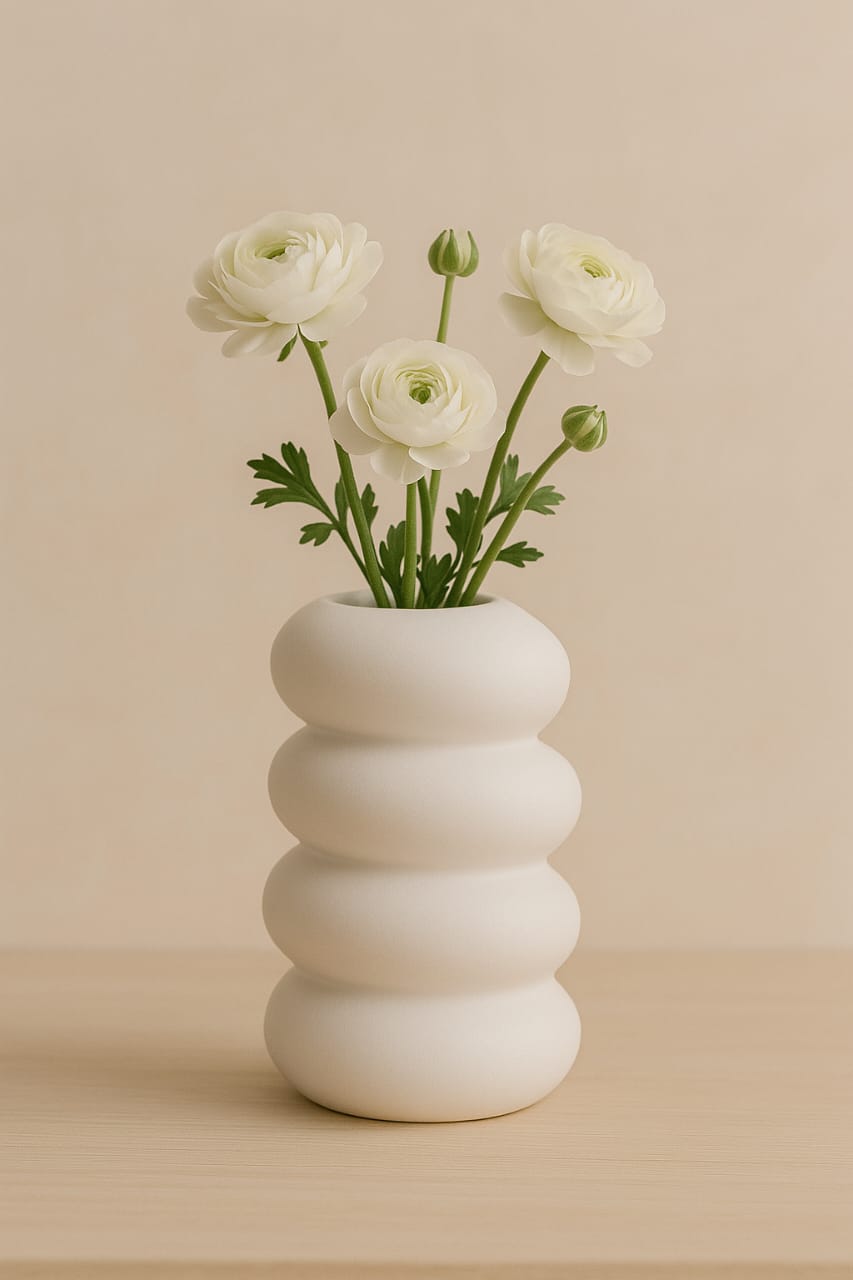 Jarron Cerámica Harmony In White